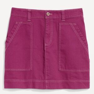 Stylish Utility Purple Mini Skirt